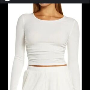 All Yoga gather long sleeve crop